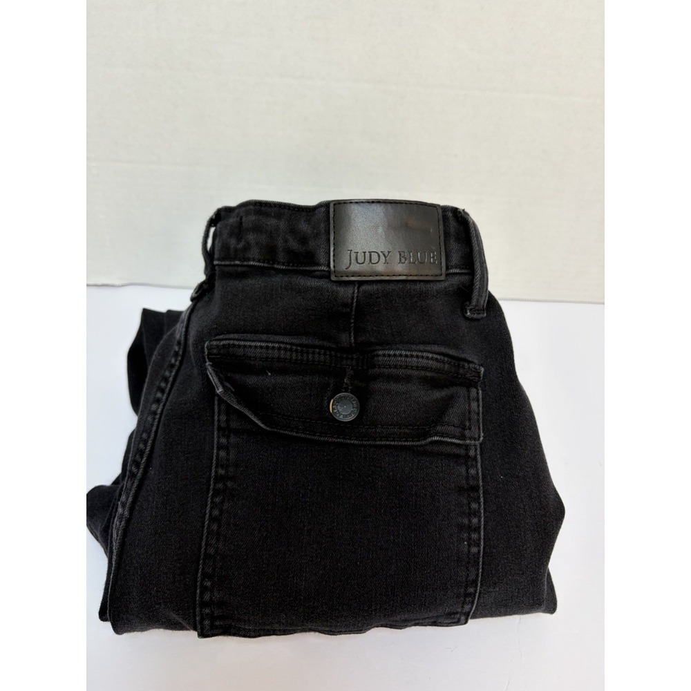 Judy Blue Hi-Rise Cargo Jogger Black  Jean Drawstring Pocket #JB88910 Size 11/30